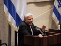 שר החוץ יאיר לפיד במליאת הכנסת / צילום: דני שם טוב, דוברות הכנסת