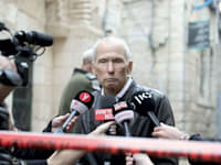 השר לביטחון הפנים עמר בר־לב / צילום: Associated Press, Mahmoud Illean