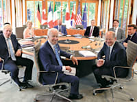 מנהיגי ה־G7 בגרמניה ביום ראשון / צילום: Reuters, POOL