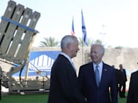 נשיא ארצות הברית ג'ו ביידן בתצוגה הביטחונית בנתב''ג / צילום: מארק ישראל סלם - הג'רוזלם פוסט