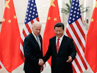 נשיא סין שי ג'ינפינג ונשיא ארה''ב ג'ו ביידן / צילום: Associated Press, Lintao Zhang, Pool