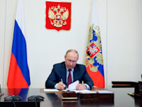 נשיא רוסיה ולדימיר פוטין / צילום: Associated Press, Mikhail Klimentyev, Sputnik, Kremlin Pool