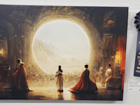 היצירה הזוכה בתחרות: ''Théâtre D'opéra Spatial'' / צילום: רשתות חברתיות לפי סעיף 27א