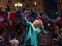 ג'ורג'ה מלוני, מנהיגת מפלגת ''אחיי איטליה'', שצפויה להיבחר לראשות ממשלת איטליה / צילום: Reuters, Nicolò Campo