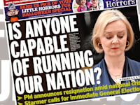 ''האם מישהו מסוגל לנהל את ארצנו?''. ליז טראס על שער ׳ברמינגהם מייל׳, 21 באוקטובר / צילום: שער העיתון