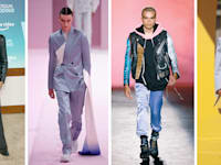 מתוך קולקציית בגדי הגברים, לואי ויטון, שבוע האופנה בפריז 2023; קולקציית בגדי הגברים, אמירי, שבוע האופנה בפריז 2019; קולקציית בגדי הגברים, דיור, שבוע האופנה בפריז 2020; לני קרביץ / צילום: Reuters