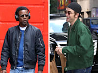 לובשים ז'קט בומבר: רוברט פטינסון, 2017 ;כריס רוק, 2022 / צילום: Reuters