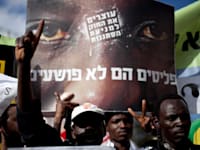 הפגנה על רקע גזענות בת"א / צילום: דימה וזינוביץ