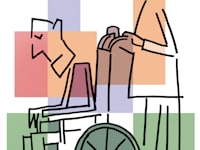 מטפל - טיפול סיעודי נכים מבוגרים / איור: גיל ג'יבלי