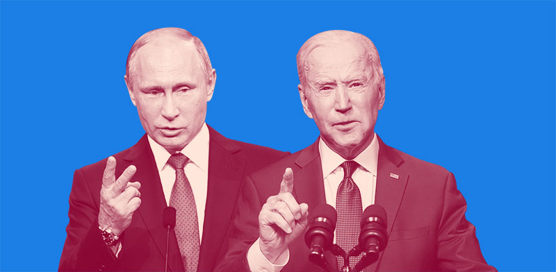ג'ו ביידן וולדמיר פוטין / צילום: Andrew Harnik/AP, Shutterstock