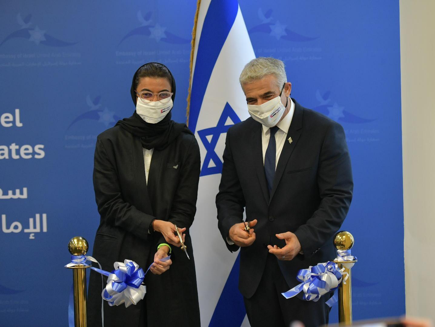 שר החוץ, יאיר לפיד חונך את שגרירות ישראל באבו דאבי / צילום: שלומי אמסלם-לע"מ