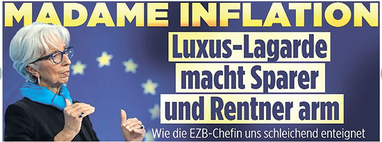 "מדאם אינפלציה". מתוך עיתונים בגרמניה