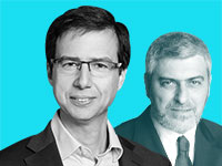 משמאל: חנן פרידמן, מנכ''ל לאומי ודב קוטלר, מנכ”ל בנק הפועלים / צילום: אורן דאי, איל יצהר