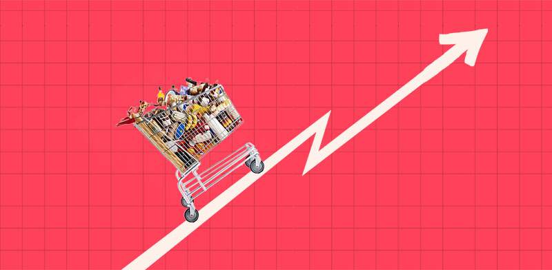 / צילום: מחירים. האינפלציה בישראל לא מתקררת / עיבוד: טלי בוגדנובסקי"