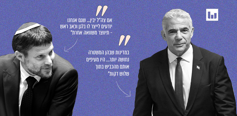 יאיר לפיד, יש עתיד (טור בידיעות אחרונות, 2005), בצלאל סמוטריץ', הציונות הדתית (מאמר בעיתון בשבע, 2017) / צילום: דוברות הכנסת