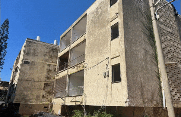 הבניין ברחוב מונטיפיורי 11 בקריית אונו בהוווה ובעתיד / צילום: אינהאוס שיווק פרויקטים הדמיה: 3Dvision