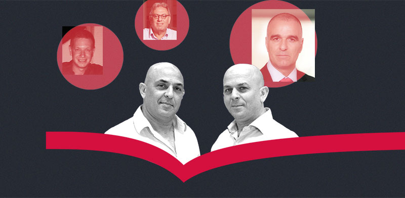 / צילום:  אמיר ומאחוריהם: ארז כלפון, חזי צאיג, תום יונאי / צילומים: יח''צ, קצא''א, איל יצהר; עיבוד: טלי בוגדנובסקי"