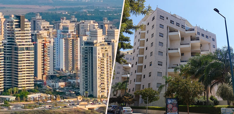 קריית השרון מול עיר ימים, נתניה / צילומים: איל יצהר, shutterstock