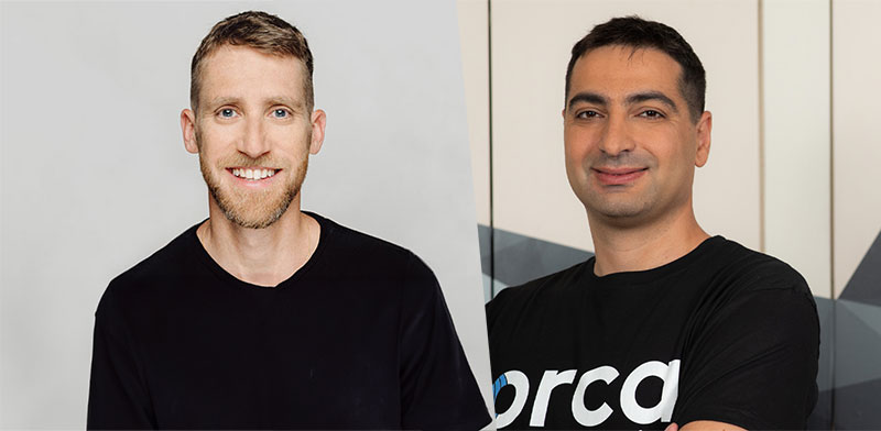 "גיל גרון, מנכ''ל אורקה, ואסף רפפורט, מנכ''ל וויז / צילום: אורקה סקיוריטי, איל יצהר"