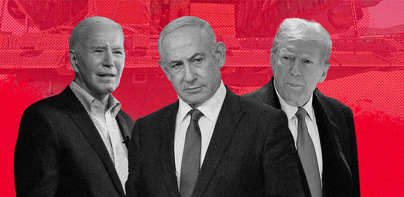 "טראמפ, נתניהו וביידן / צילום: מארק ישראל סאלם (ג'רוזלם פוסט), (AP (Jacquelyn Martin, Lolita Baldor, עיבוד: טלי בוגדנובסקי"