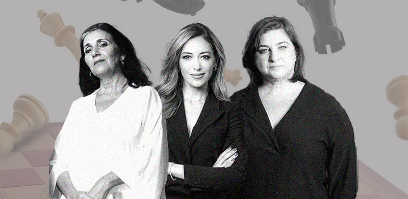 / צילום: ן עובדיה (רלוונט), מירי מיכאלי (i24news) ויוליה שמאלוב־ברקוביץ' (חדשות 13) / צילומים: כפיר זיו, יורי סקוירסקי ואיל יצהר; עיצוב: טלי בוגדנובסקי"