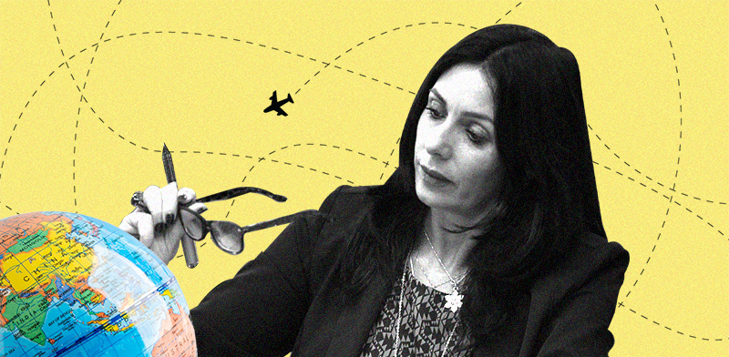 "מירי רגב. נוסעת מתמידה / צילום: אוהד צוינברג (ידיעות אחרונות), אילוסטרציה: טלי בוגדנובסקי"