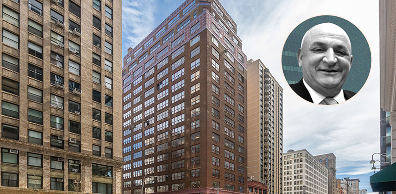 הבניין בניו יורק שנרכש ע''י אלעד גרופ. בעיגול: יצחק תשובה / צילומים: loopnet.com, תמר מצפי