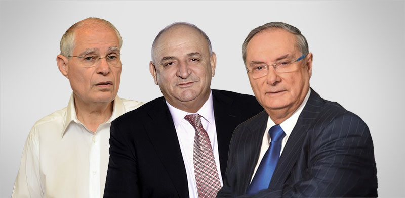 "זאב נהרי, יצחק תשובה, ארי קלמן / צילום: יוסי צבקר, גדעון לוי, איל יצהר"