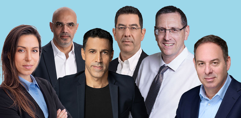 "אלעד אהרונסון, עמית בירמן, ערן גולן,  אלי אדדי, ניר דוד, רונית אשד לוי / צילום: נטלי כהן קדוש, רמי זרנגר, עופר חגיוב, אלעד גוטמן, ענבל מרמרי"