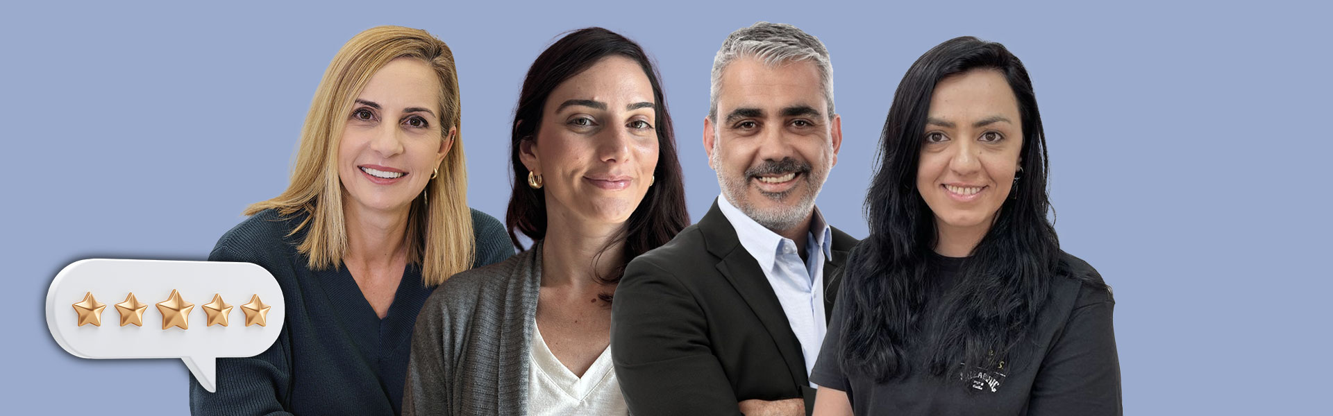 בטי אבנר (טרמינל איקס), שיראל חוגג (AM:PM), שרון ריפה (BUME), ענת גפני (איכילוב) / צילום: יח''צ, שי בראל, ביימי, ג'ני ירושלמי