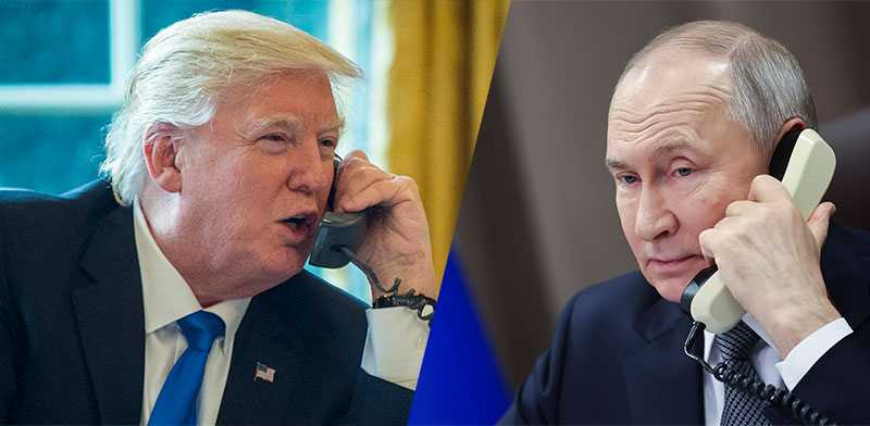 / צילום: יר פוטין ודונלד טראמפ / צילומים: AP-Alexander Kazakov, רויטרס-Pool/ABACA"