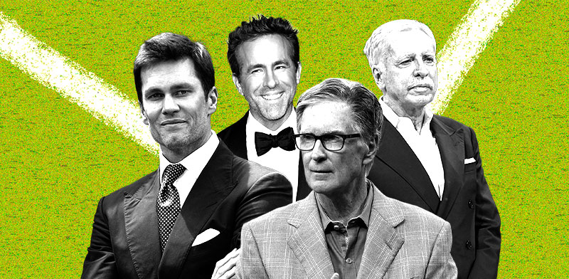 / צילום: : סטן קרונקי (ארסנל), ג'ון הנרי (ליברפול), ריאן ריינולדס (רקסהאם), טום בריידי (בירמינגהם סיטי) / עיבוד: טלי בוגדנובסקי, צילומים: AP- David Zalubowski,Evan Agostini, Gregory Bull, Charles Krupa"