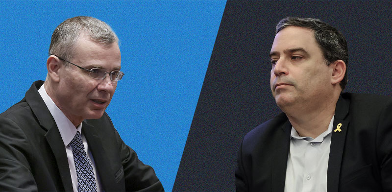 עו''ד עמית בכר וח''כ יריב לוין / עיבוד: טלי בוגדנובסקי, צילומים: נועם מושקוביץ/דוברות הכנסת