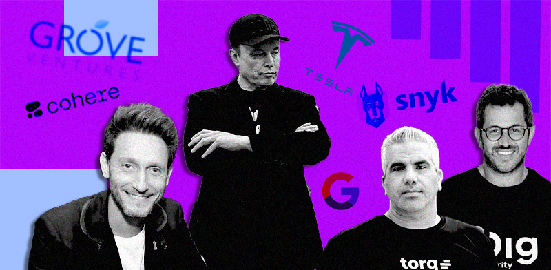 "עופר סמדרי, אילון מאסק, דן בנימין, ליאור סושרד / צילום: תמר מצפי, אייל מרילוס, גיא חמוי"