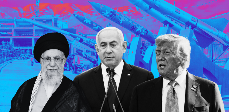 / צילום:  טראמפ, בנימין נתניהו, עלי חמינאי / עיבוד: ap, Mark Schiefelbein"