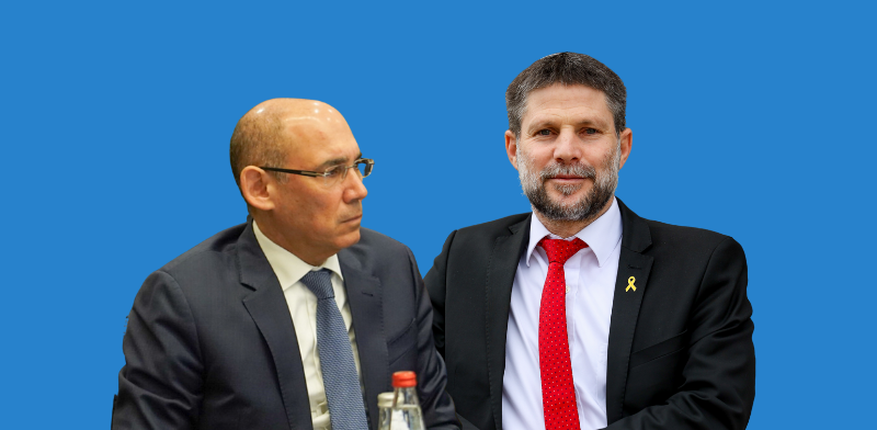 שר האוצר בצלאל סמוטריץ' ונגיד בנק ישראל פרופ' אמיר ירון / צילום: דני שם טוב - דוברות הכנסת, שלומי יוסף