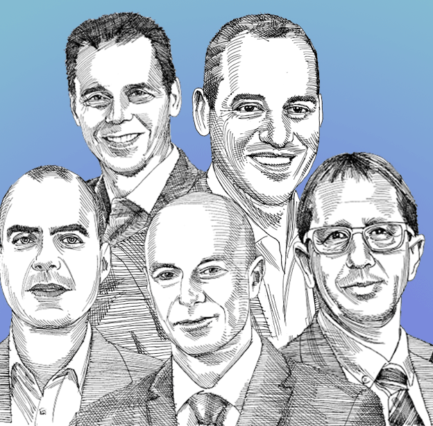 ניר כהן, רונן אגסי, אייל בן סימון, יורם נוה, מיכאל קלמן / איור: גיל ג'יבלי