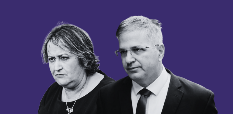 "שר החינוך יואב קיש ומזכ''לית הסתדרות המורים יפה בן דויד / צילום: מארק ישראל סלם - הג'רוזלם פוסט, שלומי יוסף"