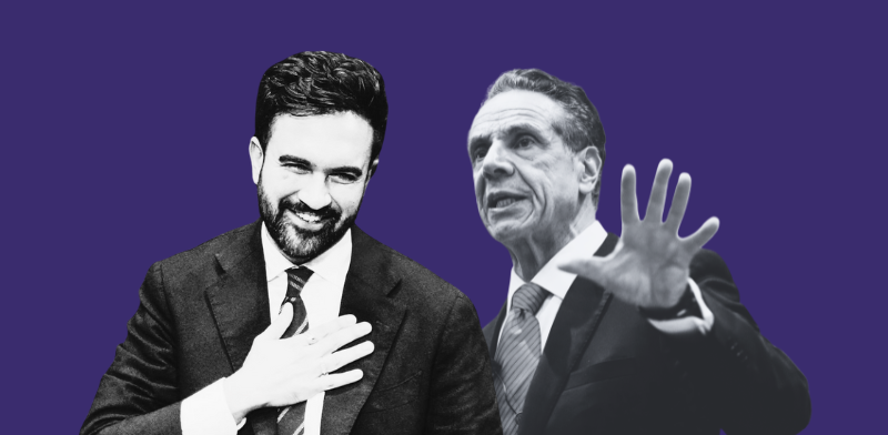 "אנדרו קואומו וזוהראן ממדאני. מי ינצח בבחירות בניו יורק? / צילום: AP, Frank Franklin"