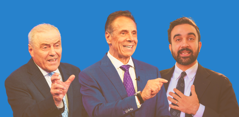 "זוהראן ממדאני, אנדרו קואומו, קרטיס סליווה / צילום: Angelina Katsanis, Ron Adar"