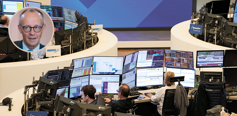 "קנצלר גרמניה מקדם הקמת בורסה אירופית שתתחרה בוול סטריט / צילום: ap"