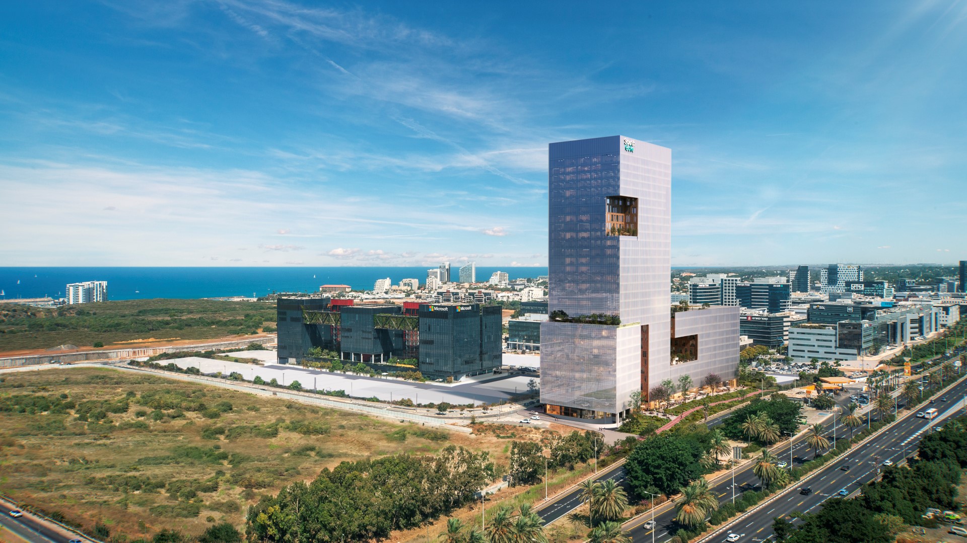 הדמיה של פרויקט South Gate בהרצליה פיתוח של חברת פרשקובסקי / צילום: הדמיה 3D