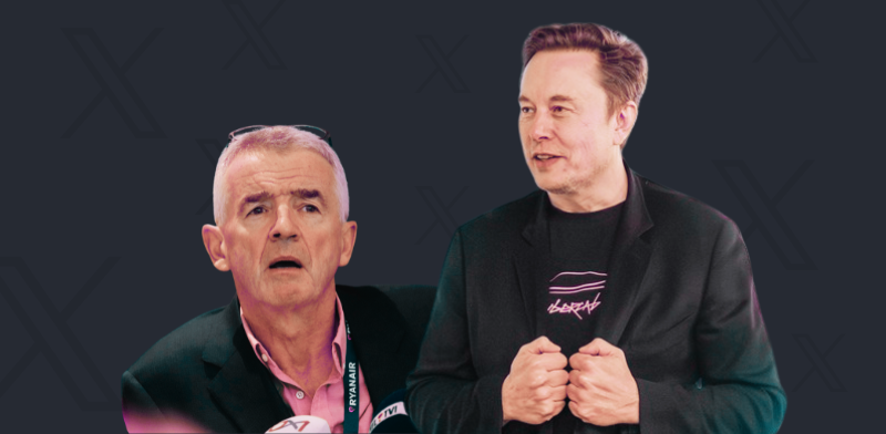 "אילון מאסק ומייקל אולירי / צילום: ap"