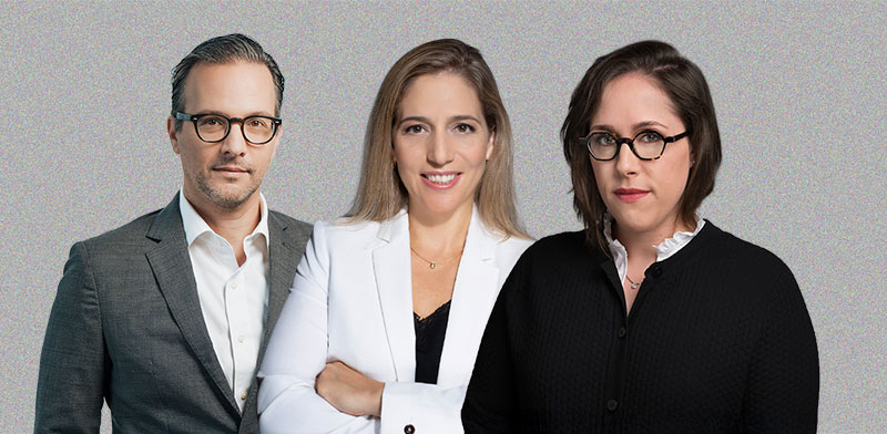 "עורכי הדין שני וייס, אפרת כהן ויניב אהרונוביץ' / צילום: יהונתן בלום, רמי זרנגר, תמי בר שי"