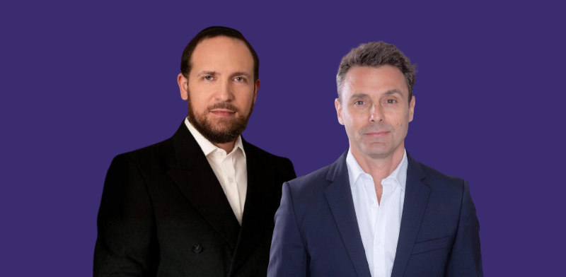 "איתמר פורמן, מנכ''ל ישראכרט, ומשה מורגנשטרן, מנכ''ל הנוסע המתמיד ופליי קארד / צילום: ענבל מרמרי, איה בן עזרי"