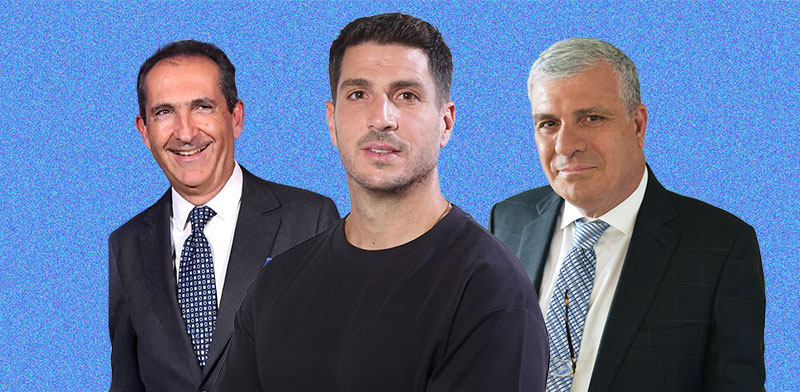 אבי לוי, יו''ר דלק ישראל; ויקטור וקרט, מנכ''ל לאומי פרטנרס; פטריק דרהי, בעלי הוט מובייל / צילום: Studio Alterego, יח''צ, סטודיו דינו