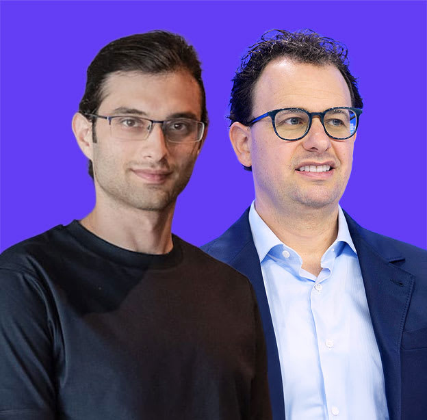 מנכ''ל אנתרופיק דריו אמודיי ומנכ''ל דקארט דין לייטרסדורף / צילום: AP - Markus Schreiber, עמית אלקיים