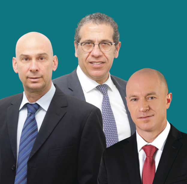 מימין: עו''ד יורם נוה, מנכ''ל כלל ביטוח, ויקטור שמריך, ווליו בייס ועידו נויברגר, ווליו בייס / צילום: סיון פרג', תומר יעקבסון