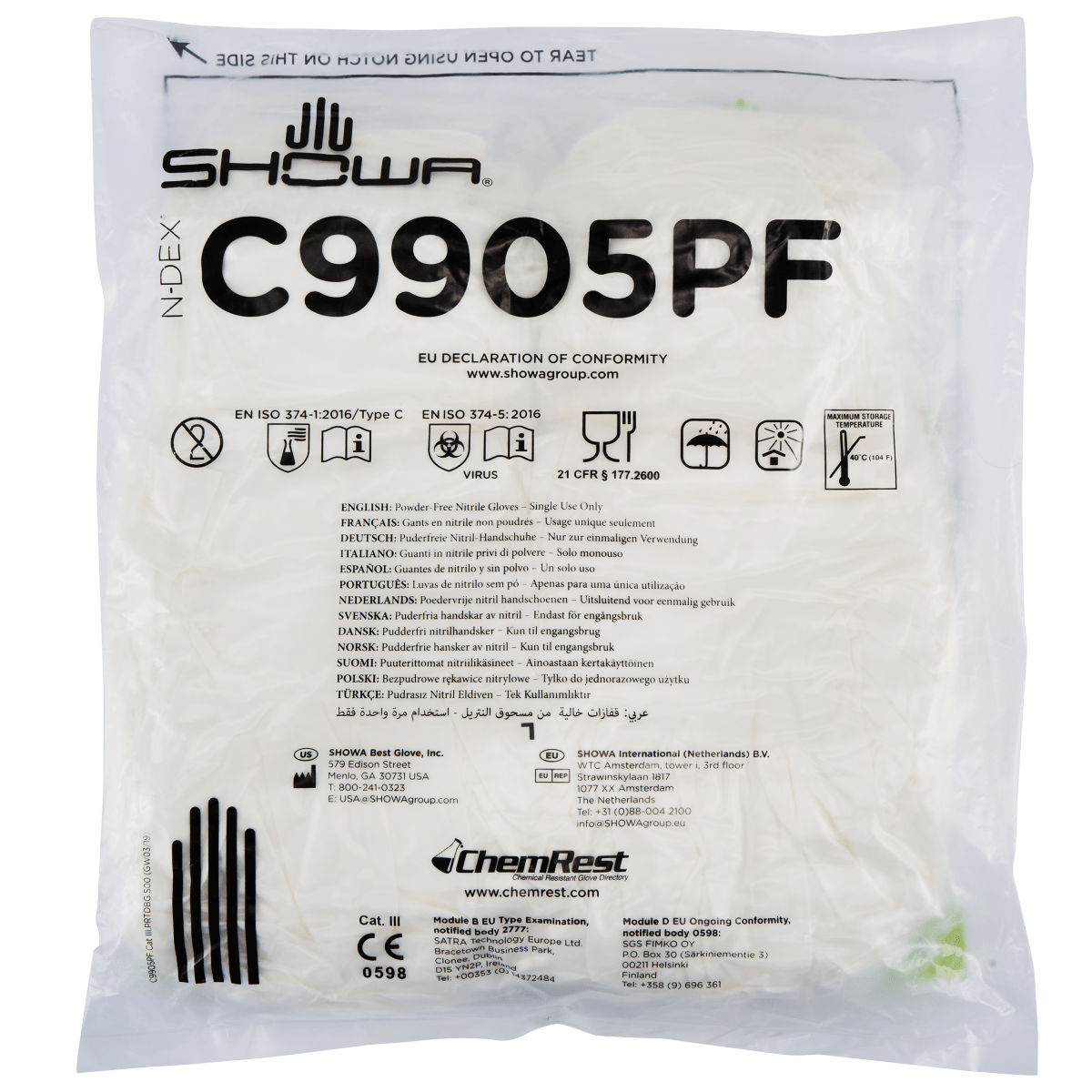 C9905PF Bag100 Glove