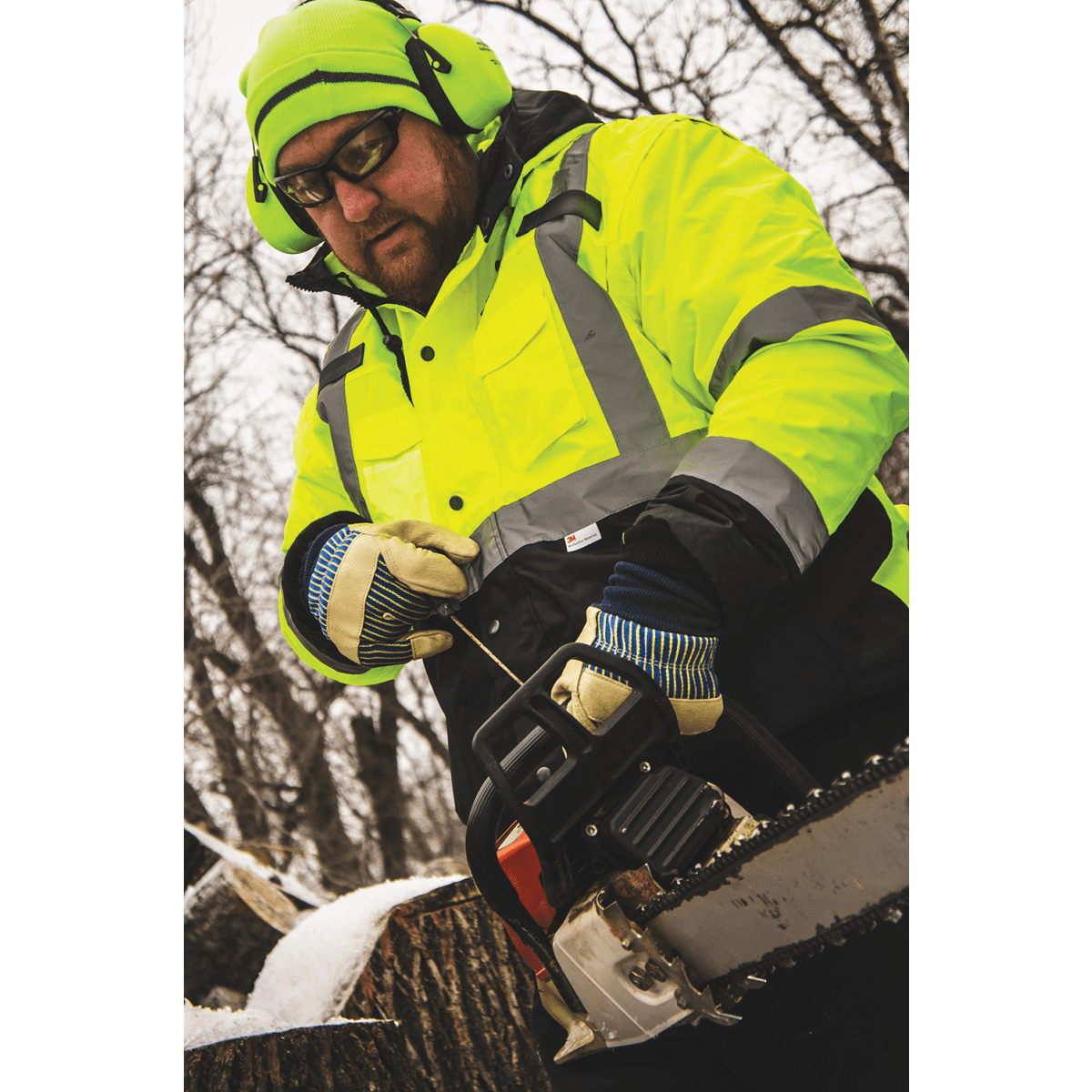 Bullhead Safety® Hearing Protection Premium High-Visibility Padded Band NRR 27 dB Earmuffs - HP-M4